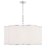 Belinder 6 Light Fabric Pendant in Chrome
