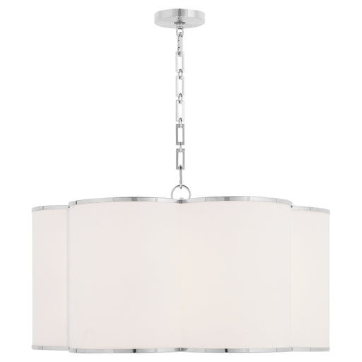 Belinder 6 Light Fabric Pendant in Chrome