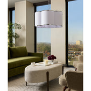 Belinder 6 Light Fabric Pendant in Chrome