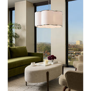 Belinder 6 Light Fabric Pendant in Chrome