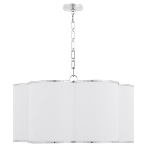 Belinder 6 Light Fabric Pendant in Chrome