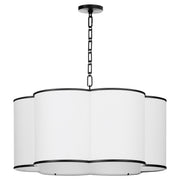 Belinder 6 Light Fabric Pendant in Matte Black