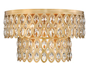 Dealey 9 Light 20" Flush Mount in Heirloom Brass