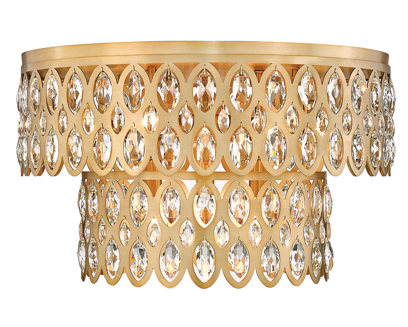 Dealey 9 Light 20" Flush Mount in Heirloom Brass