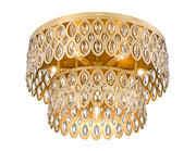 Dealey 9 Light 20" Flush Mount in Heirloom Brass