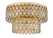 Dealey 9 Light 20" Flush Mount in Heirloom Brass