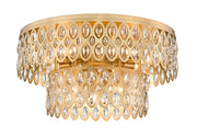Dealey 12 Light 24" Flush Mount in Heirloom Brass