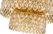 Dealey 12 Light 24" Flush Mount in Heirloom Brass