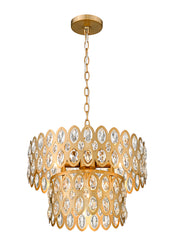 Dealey 5 Light 15.75" Pendant in Heirloom Brass
