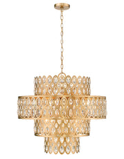 Dealey 13 Light 25.75" Pendant in Heirloom Brass