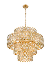 Dealey 13 Light 25.75" Pendant in Heirloom Brass