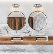 Lyna 2 Light 16" Vanity in Chrome in a room setting