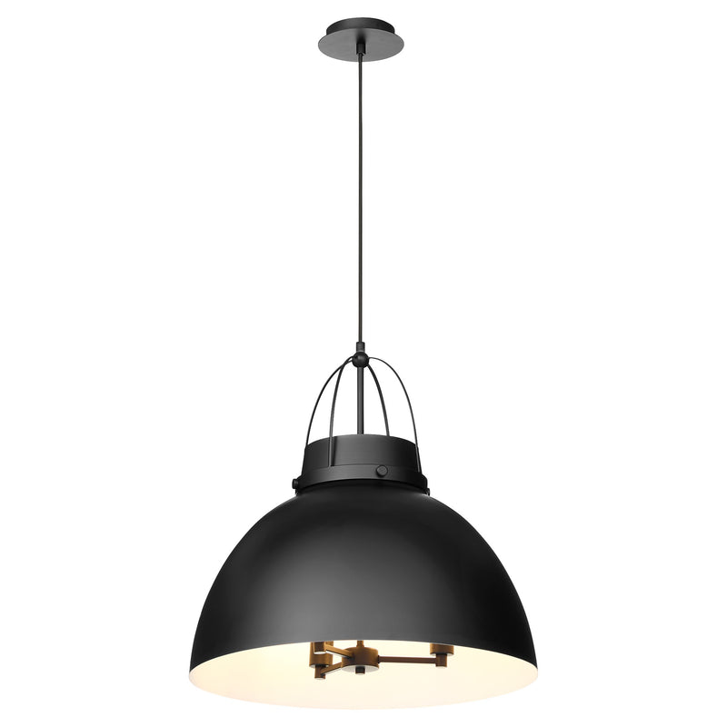 Pruitt 21" 3 Light Pendant in Matte Black
