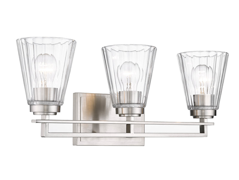 Lyna 3 Light 22" Vanity in Brushed Nickel
