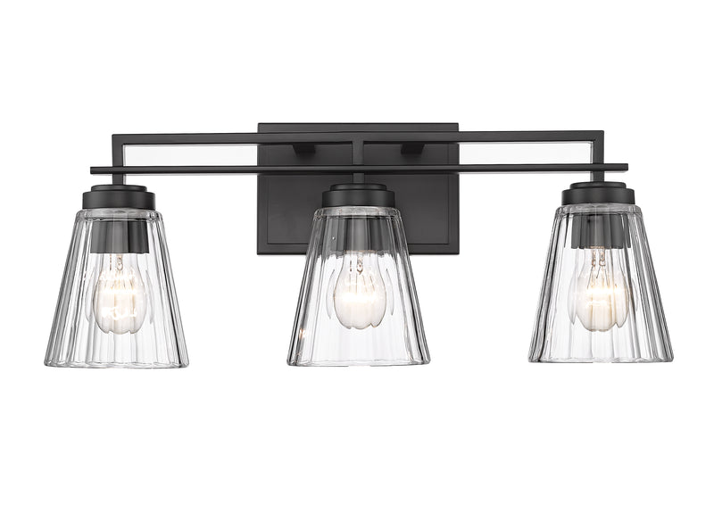Lyna 3 Light 22" Vanity in Matte Black
