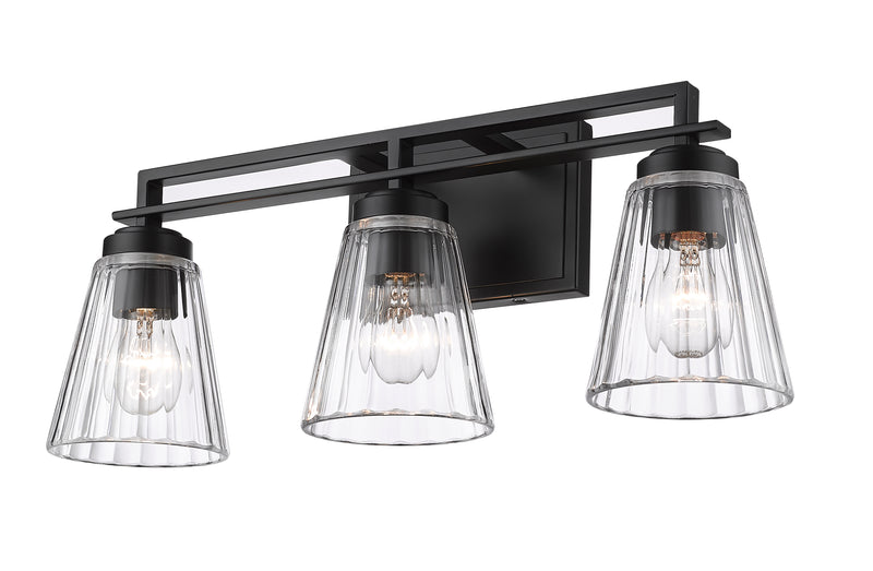 Lyna 3 Light 22" Vanity in Matte Black