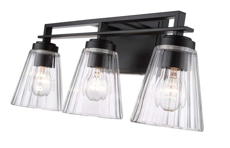 Lyna 3 Light 22" Vanity in Matte Black