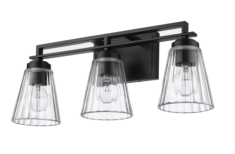 Lyna 3 Light 22" Vanity in Matte Black
