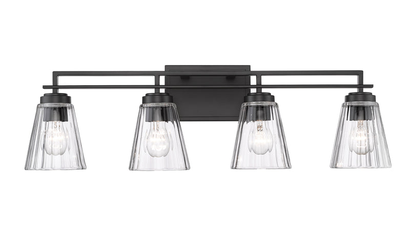 Lyna 4 Light 30.5" Vanity in Matte Black