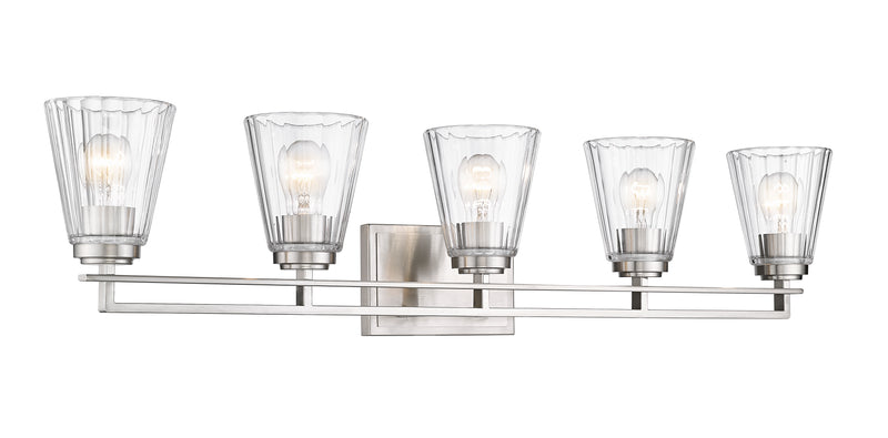 Lyna 5 Light 38.75" Vanity in Brushed Nickel