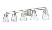 Lyna 5 Light 38.75" Vanity in Brushed Nickel