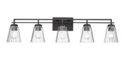 Lyna 5 Light 38.75" Vanity in Matte Black