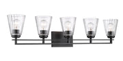 Lyna 5 Light 38.75" Vanity in Matte Black