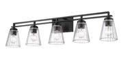 Lyna 5 Light 38.75" Vanity in Matte Black
