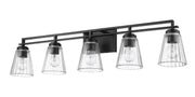 Lyna 5 Light 38.75" Vanity in Matte Black
