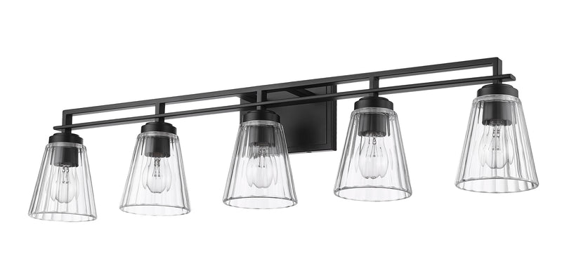 Lyna 5 Light 38.75" Vanity in Matte Black