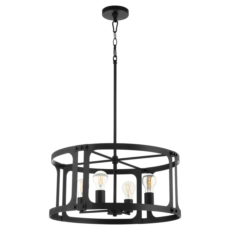 Colburn 4 Light Cage Pendant in Matte Black