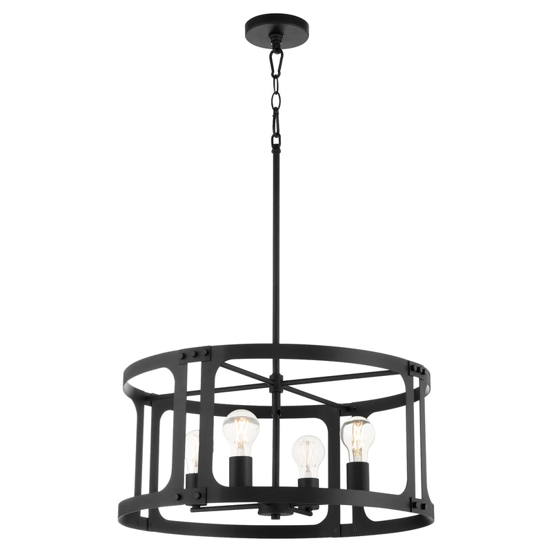 Colburn 4 Light Cage Pendant in Matte Black