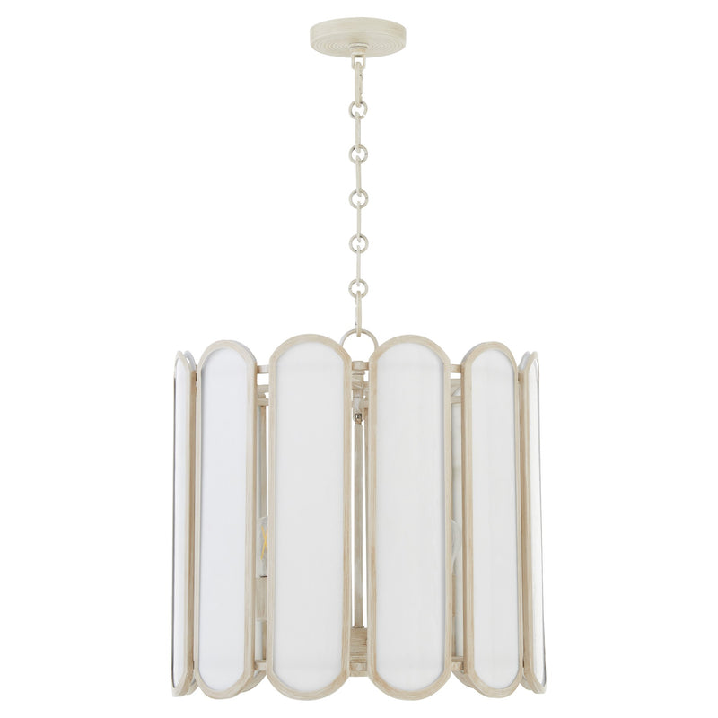 Belleview 4 Light Pendant in Washed Oak