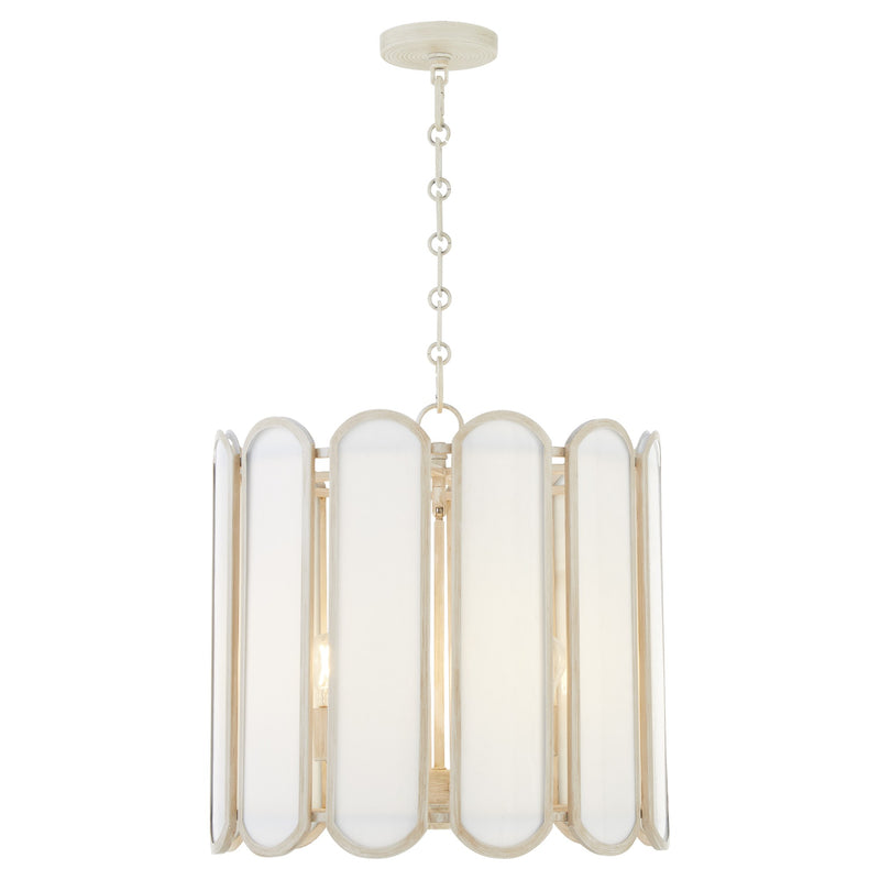 Belleview 4 Light Pendant in Washed Oak