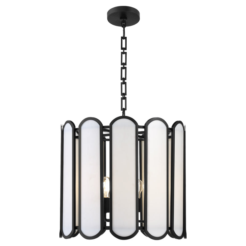 Belleview 4 Light Pendant in Matte Black