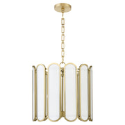 Belleview 4 Light Pendant in Aged Brass