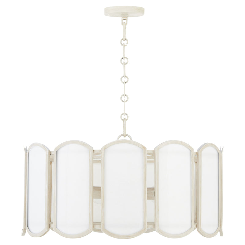 Belleview 5 Light Pendant in Washed Oak