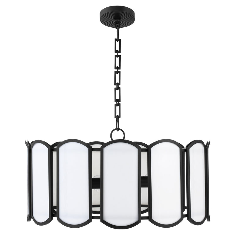Belleview 5 Light Pendant in Matte Black