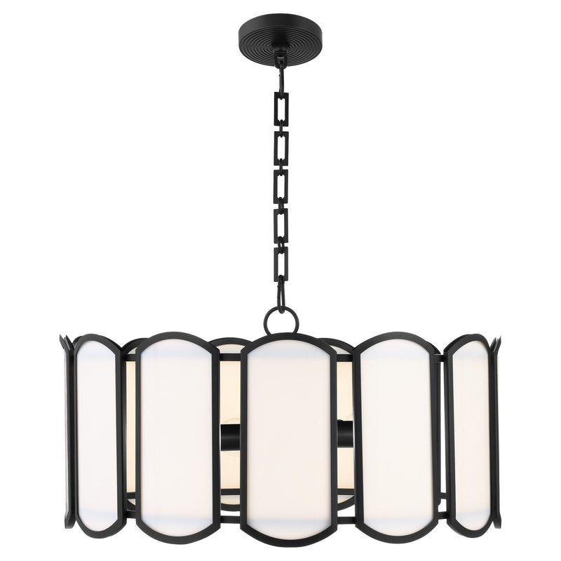 Belleview 5 Light Pendant in Matte Black