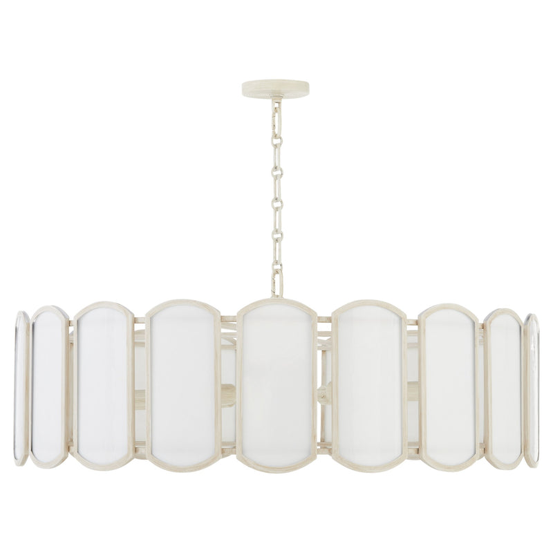 Belleview 8 Light Pendant in Washed Oak