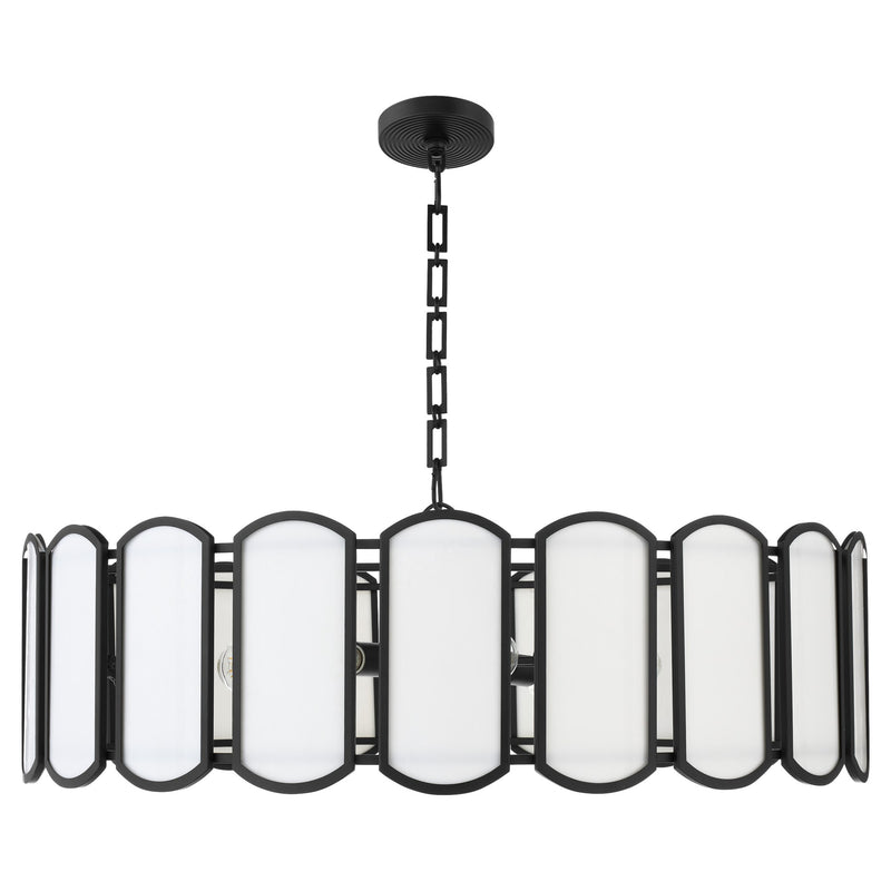 Belleview 8 Light Pendant in Matte Black
