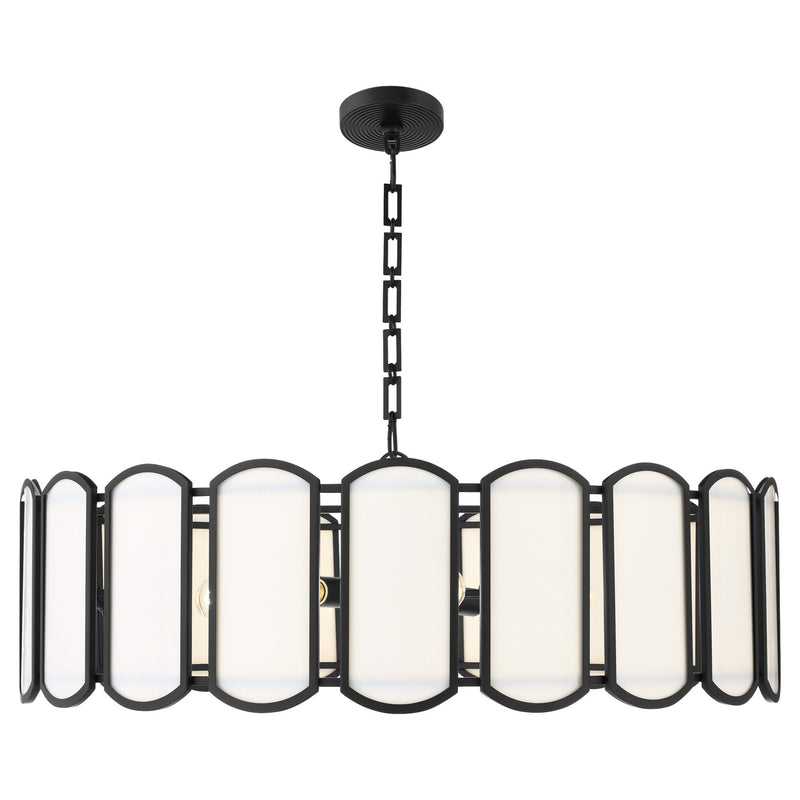 Belleview 8 Light Pendant in Matte Black