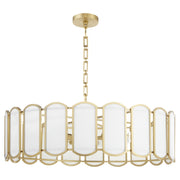 Belleview 8 Light Pendant in Aged Brass