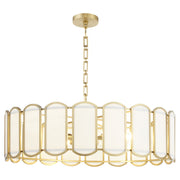 Belleview 8 Light Pendant in Aged Brass