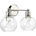 Hansford Two Light Bath in Polished Nickel