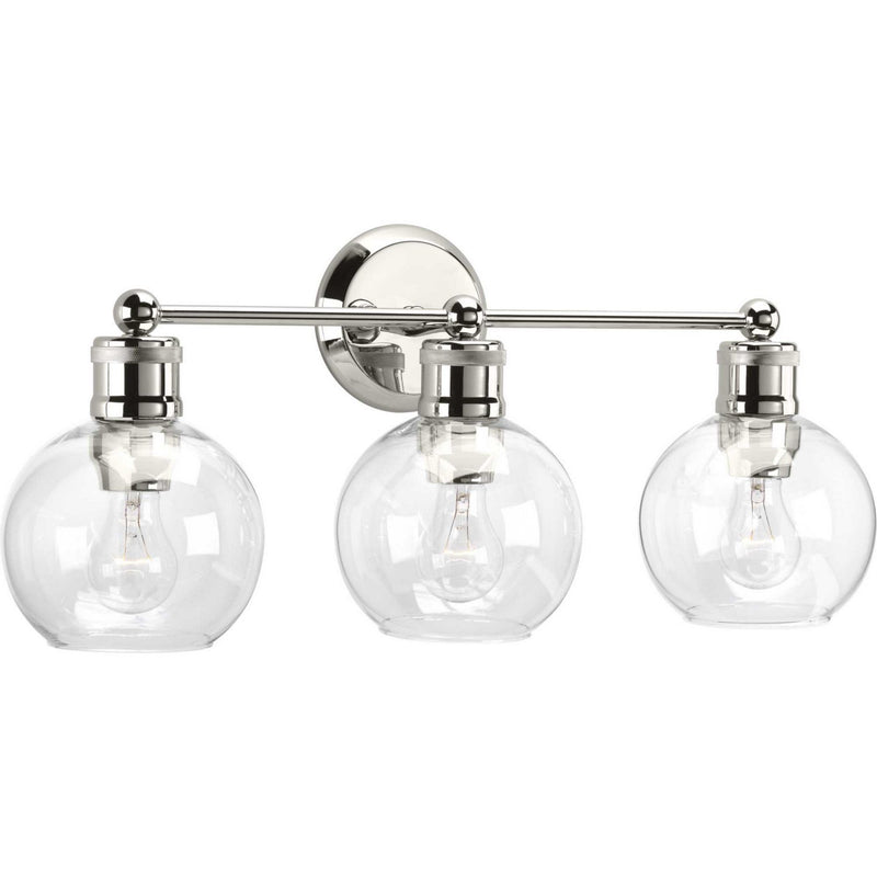 Hansford 3-Light Bath Vanity Light in Polished Nickel