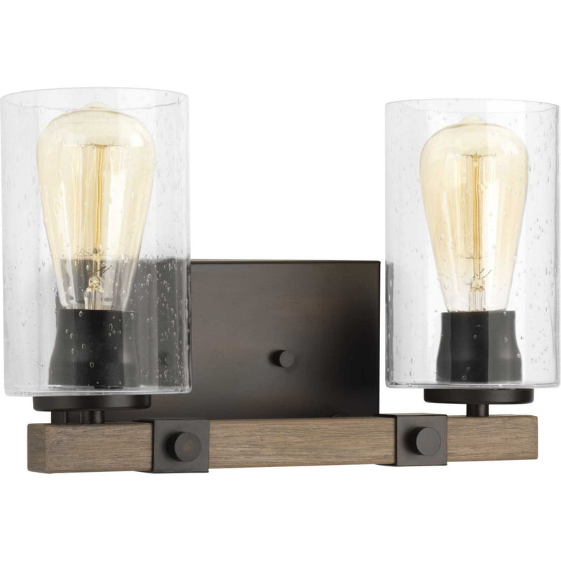 Barnes Mill Two Light Bath in Antique Bronze