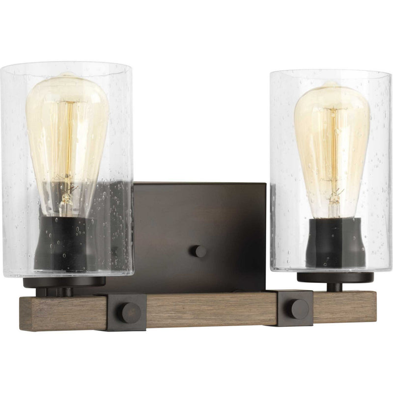 Barnes Mill 2-Light Bath Vanity Light in Antique Bronze
