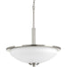 Replay Three Light inverted pendant in Brushed Nickel