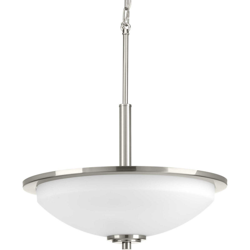 Replay 3-Light Inverted Pendant in Brushed Nickel